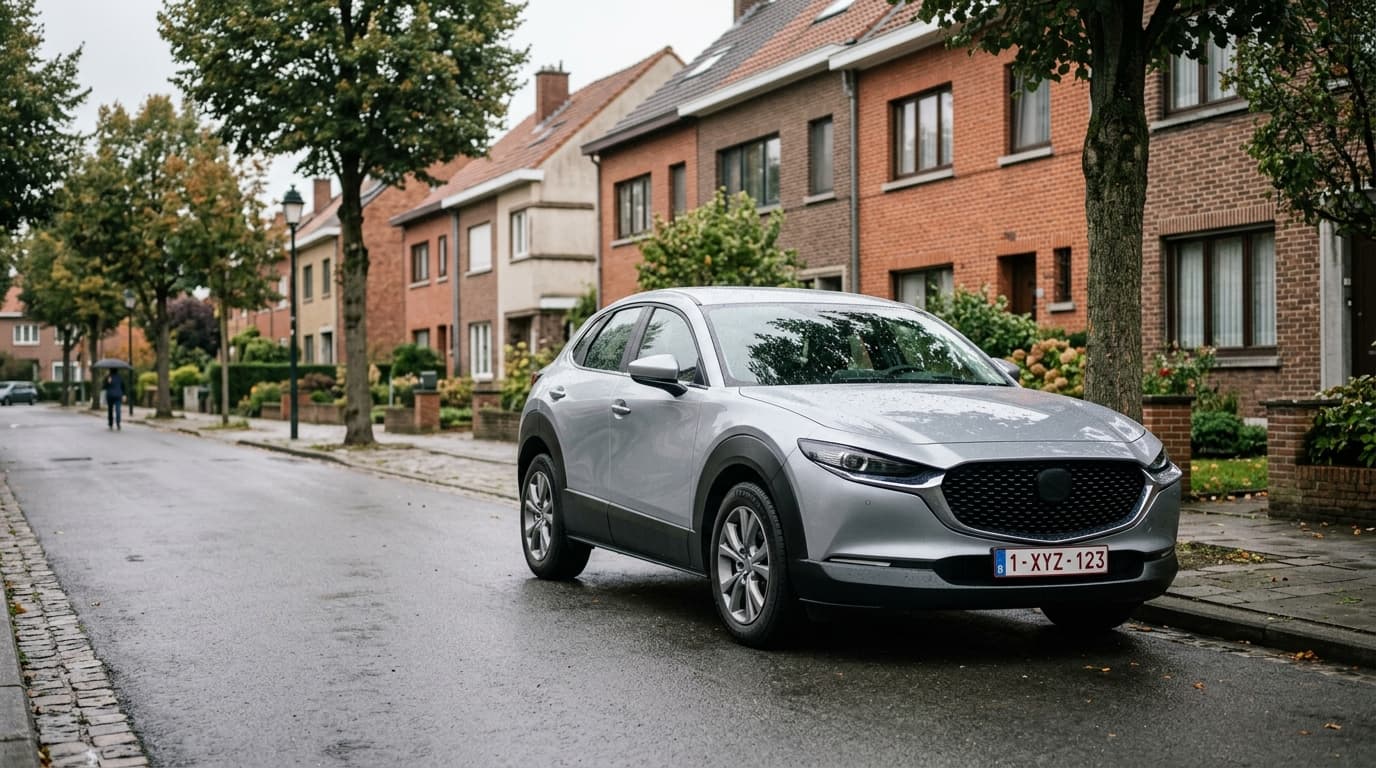 SUV compact sur une route belge, face-à-face avec les rivaux directs de la Duster